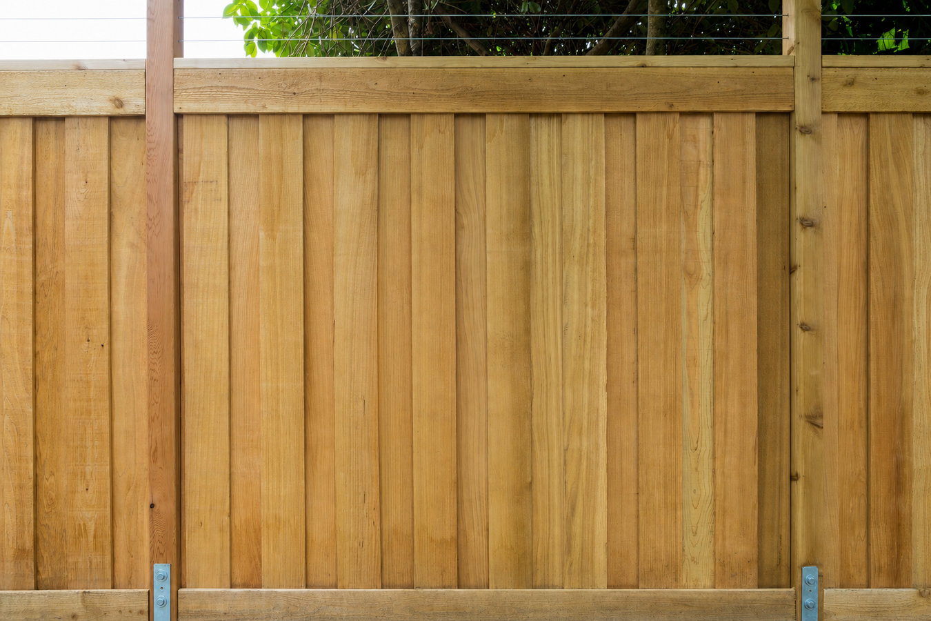 Wood fence installation